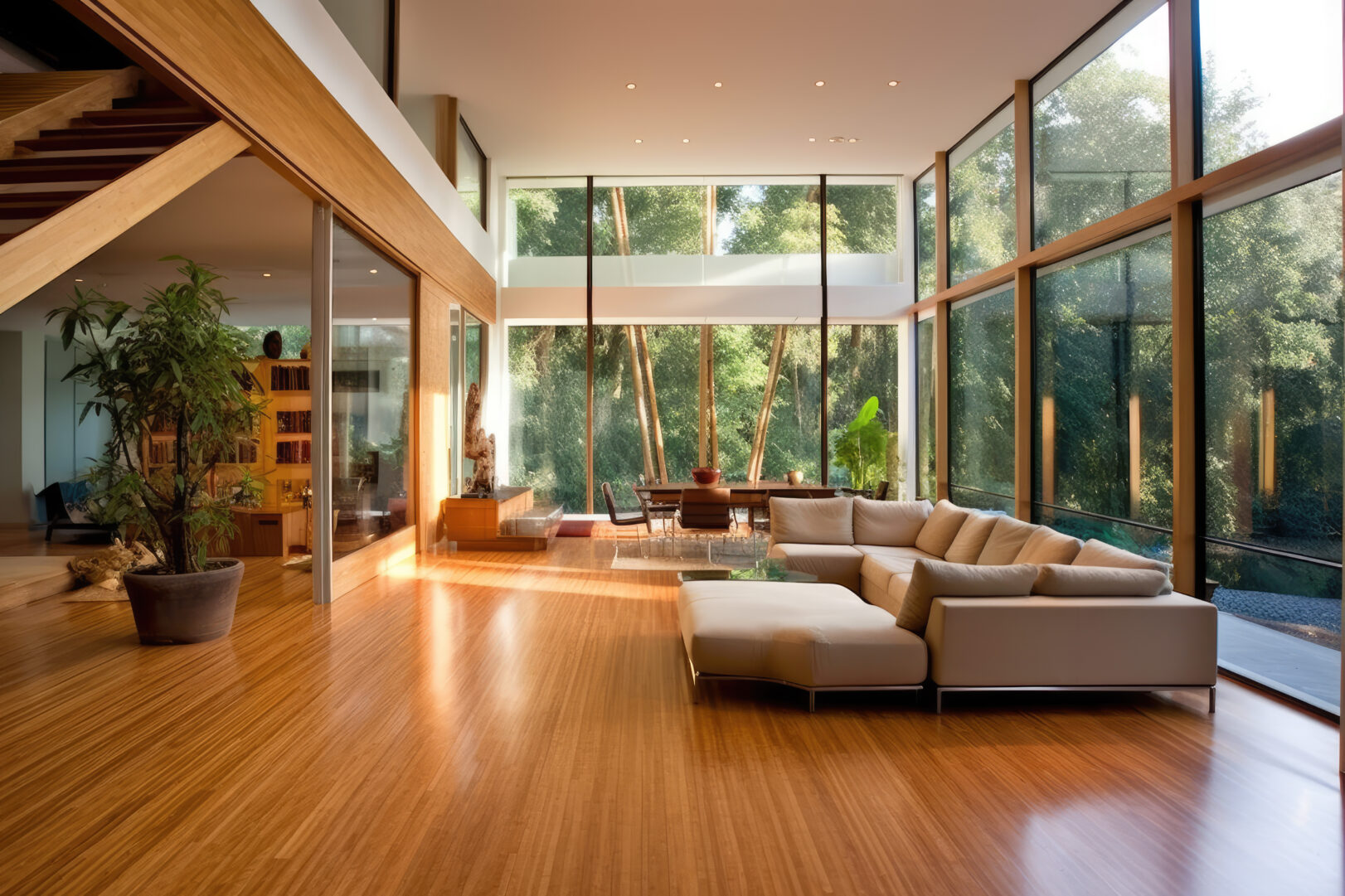 bamboo flooring in a nice home