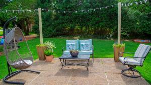 “Today’s Homeowner” co-host Chelsea Lipford Wolf's patio with plant posts filled with concrete