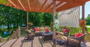 pergola on a sunny day
