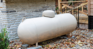Backyard propane tank