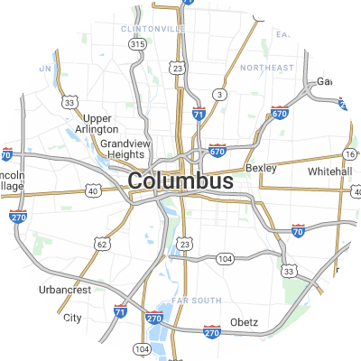 Best concrete companies in Columbus, OH map