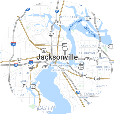 Best concrete companies in Jacksonville, FL map