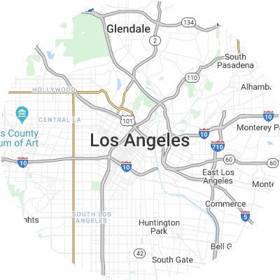 Best concrete companies in Los Angeles, CA map