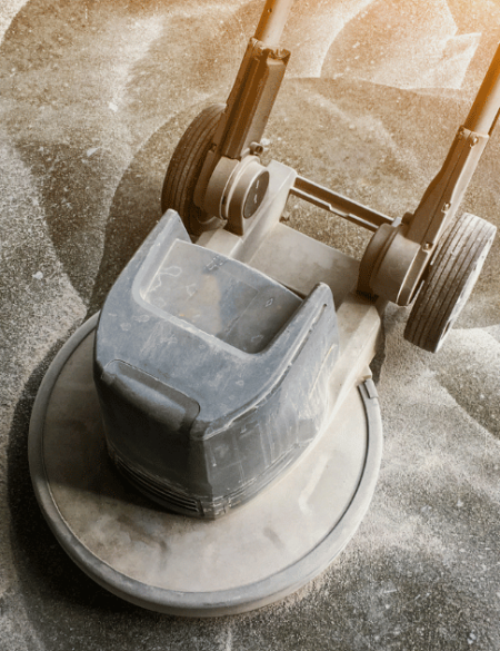 polishing a concrete floor