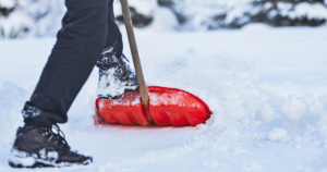 man shoveling snow